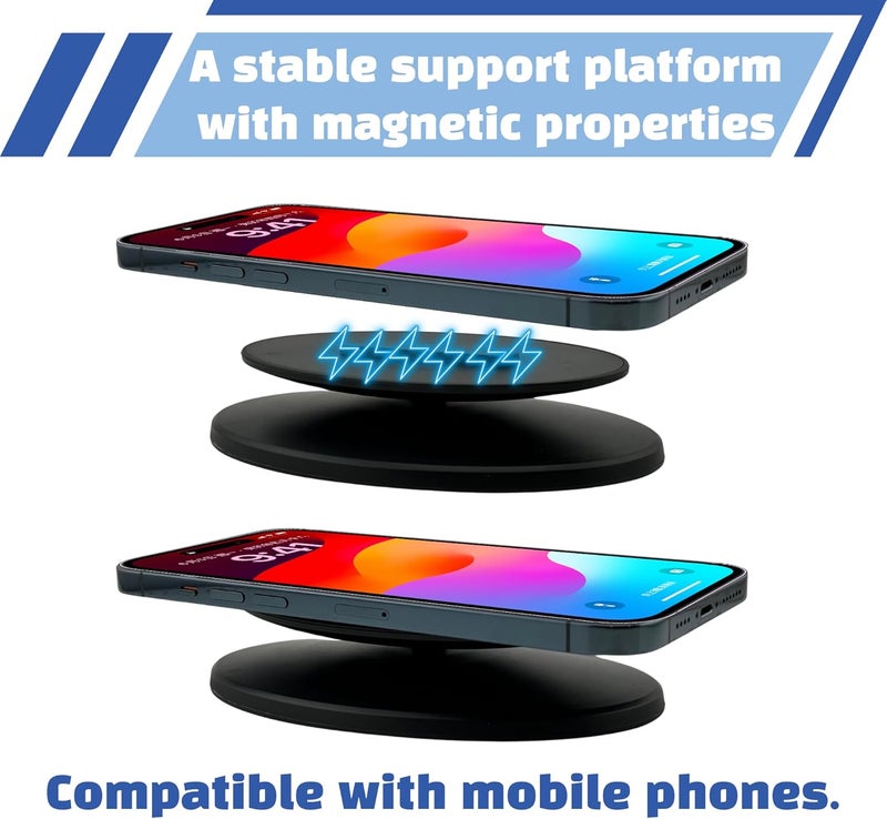 SINTRON Smart Display Stand for Show 5 & 8 (1st & 2nd Gen) Adjustable Magnetic Stand Mount for Show 8 & 5 with 360 Degree Rotation Tilt Function & Anti-Slip Base (Black), Compatible with iPhone Models - Image 5